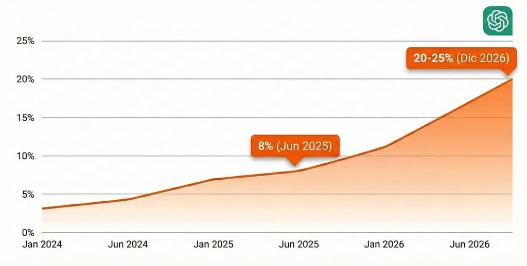 Agencia GEO grafica de busquedas en IAs en 2026 Grafica de busquedas en ias en 2026